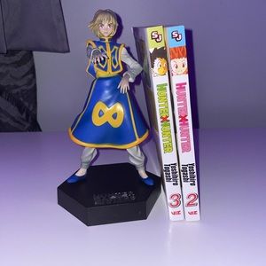 HUNTER X HUNTER Kurapika Action Figure with Stand , Manga chapters 2 & 3 FREEBE